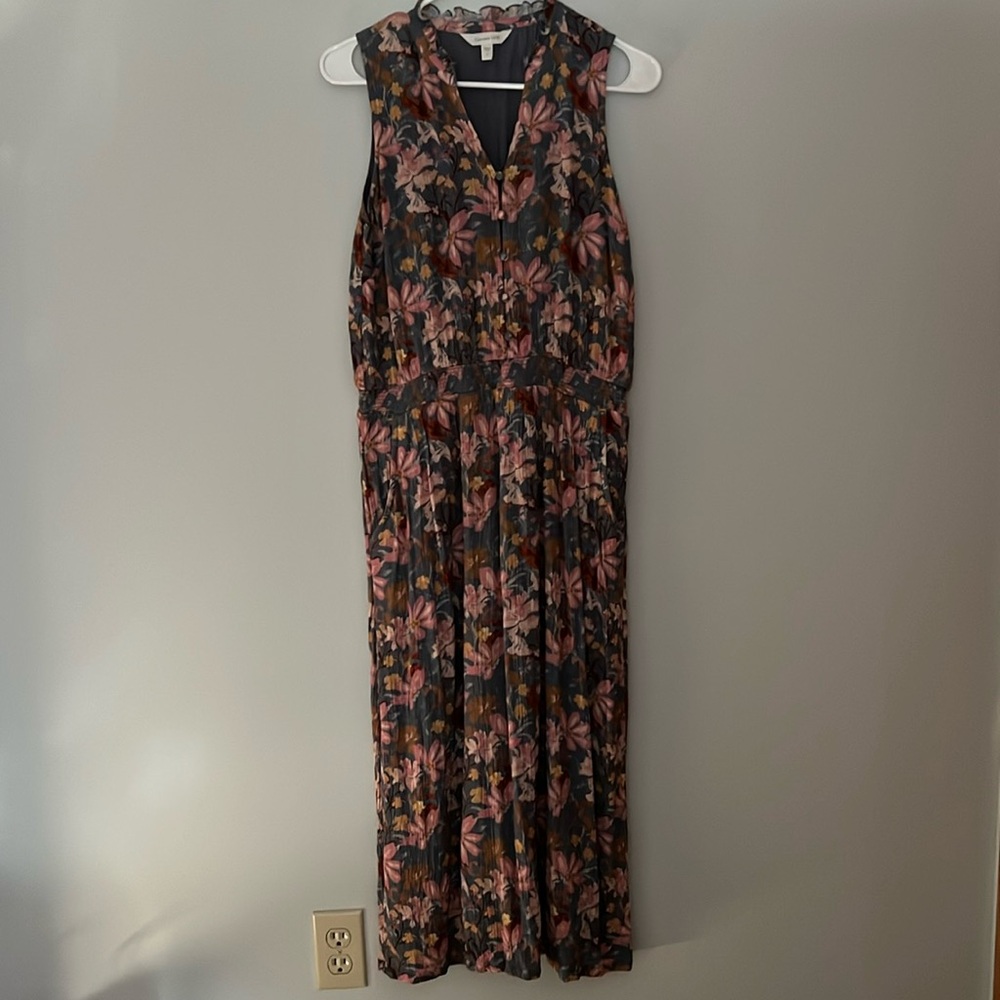 Garnet Hill floral sleeveless dress size S